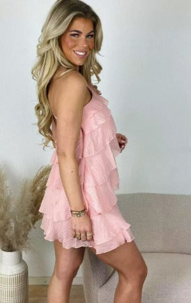 Delyse | One-Shoulder Ruffle Mini Dress