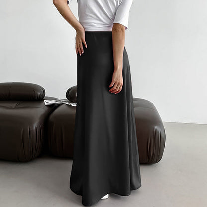 Onyx | Black Slim Maxi Skirt