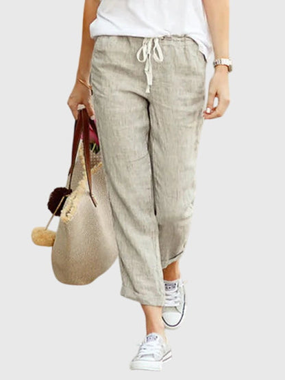 Mirelle | Linen Look Wide Leg Pants