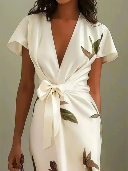 Romy | V-Neck Wrap Midi Dress