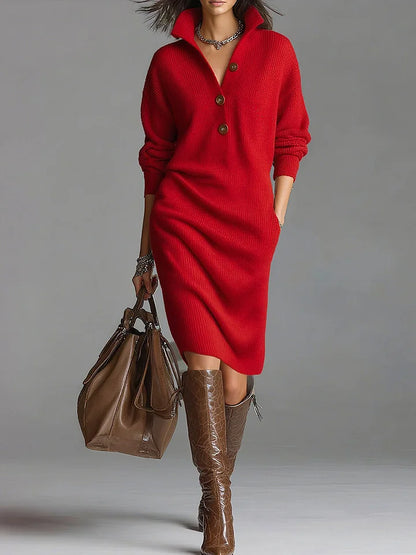 Soraya | Knit Midi Sweater Dress
