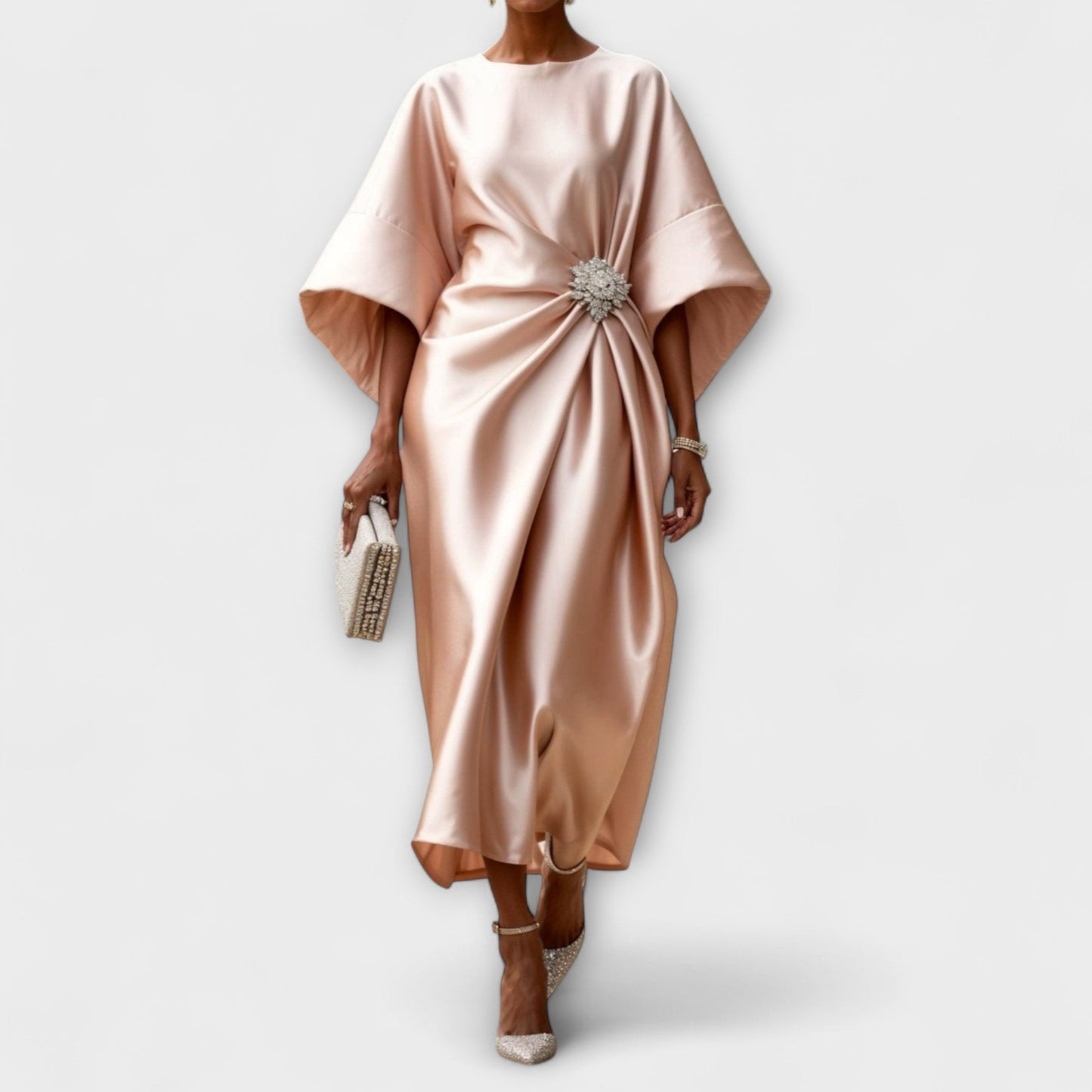 Corinne | Draped Formal Maxi Dress
