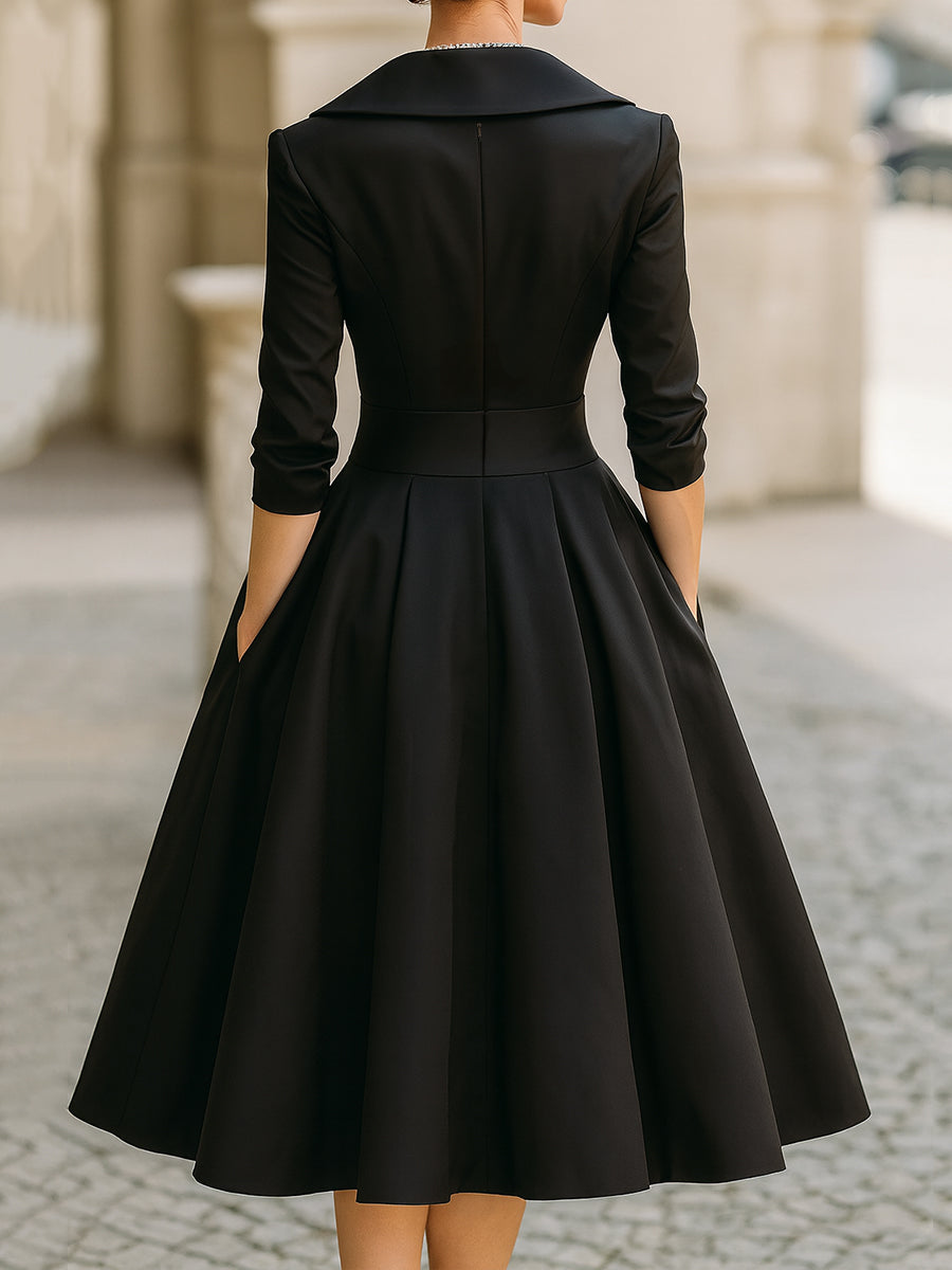 Léa | A-Line Cocktail Midi Dress
