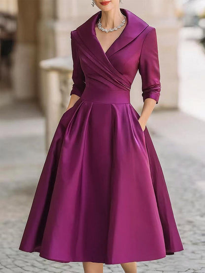 Léa | A-Line Cocktail Midi Dress