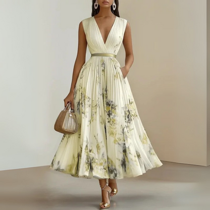 Solene | Watercolor Summer Maxi Dress
