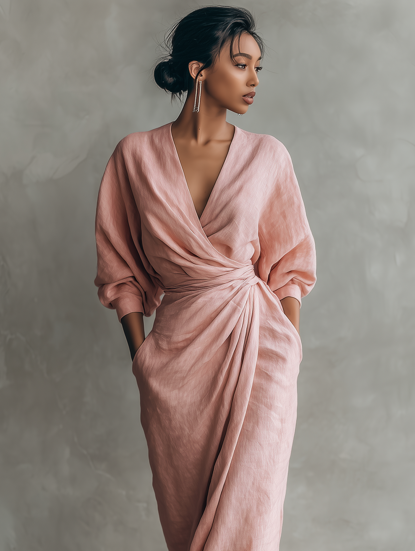 Estelle | V-Neck Minimalist Maxi Dress