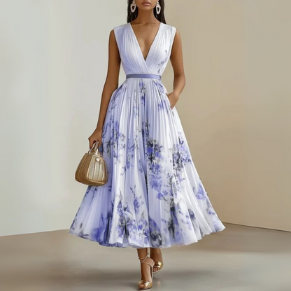 Solene | Watercolor Summer Maxi Dress