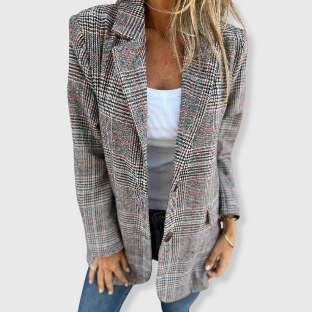 Delaney | Elegant Blazer with Check Pattern