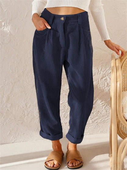Cordelia | Relaxed Corduroy Tapered Pants