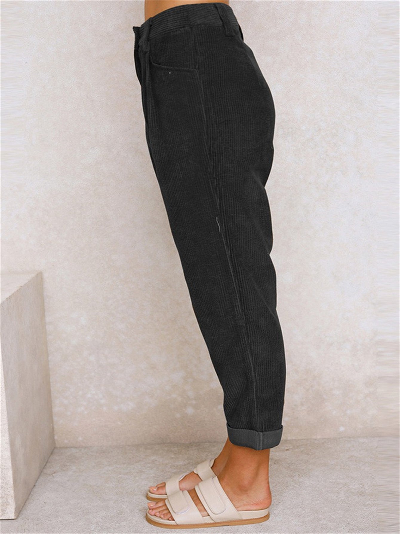 Cordelia | Relaxed Corduroy Tapered Pants