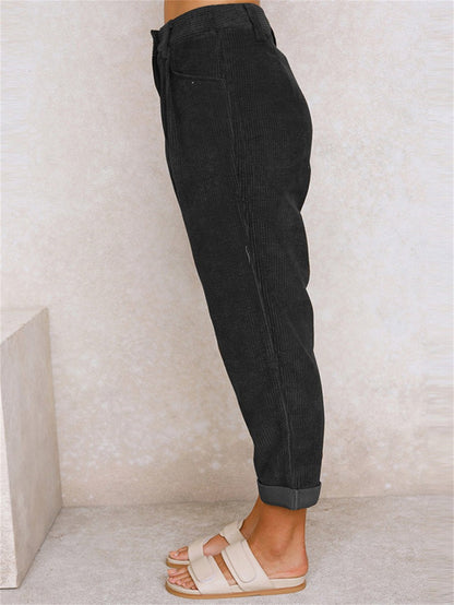 Cordelia | Relaxed Corduroy Tapered Pants