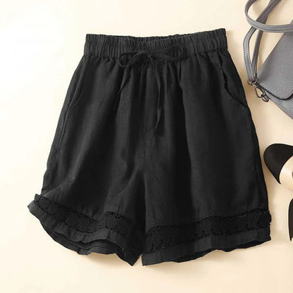 Adèle | Floral Elastic Waist Shorts