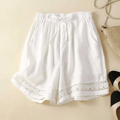 Adèle | Floral Elastic Waist Shorts