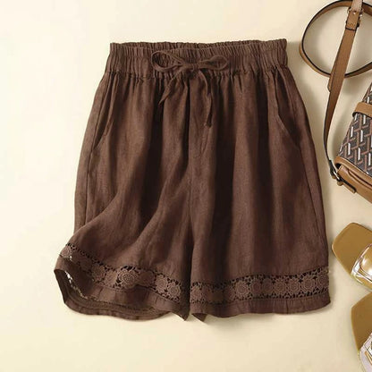 Adèle | Floral Elastic Waist Shorts