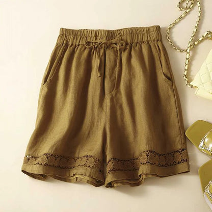 Adèle | Floral Elastic Waist Shorts