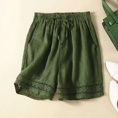 Adèle | Floral Elastic Waist Shorts