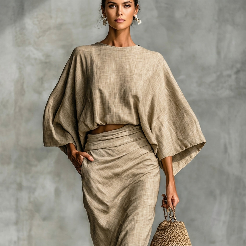 Hollienne | Two-Piece Top & Skirt Set