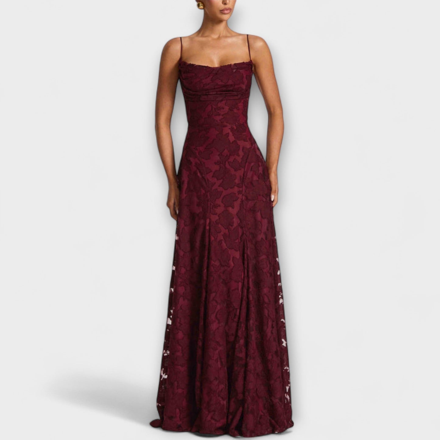 Marielle | Floral Lace Wedding Guest Maxi Dress
