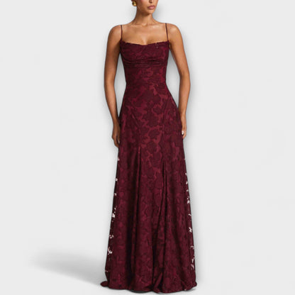 Marielle | Floral Lace Wedding Guest Maxi Dress