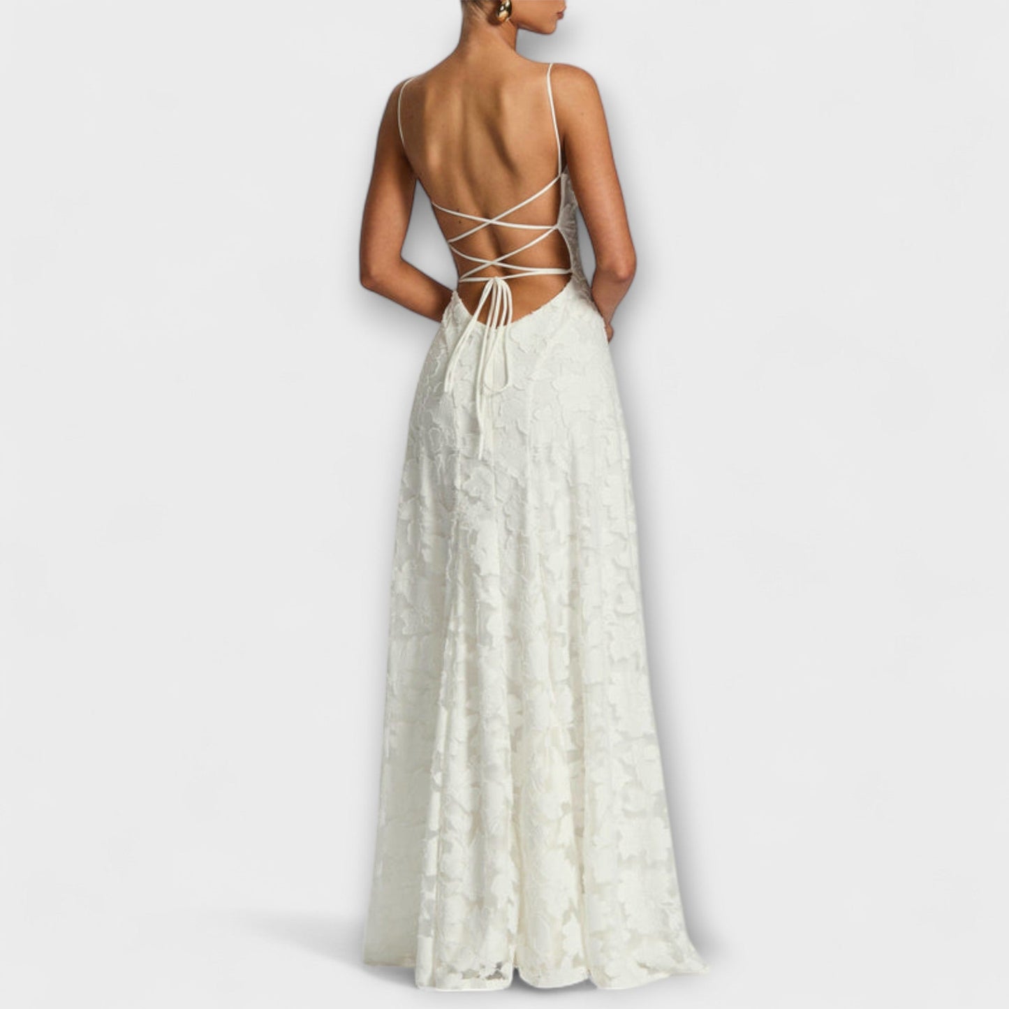 Marielle | Floral Lace Wedding Guest Maxi Dress