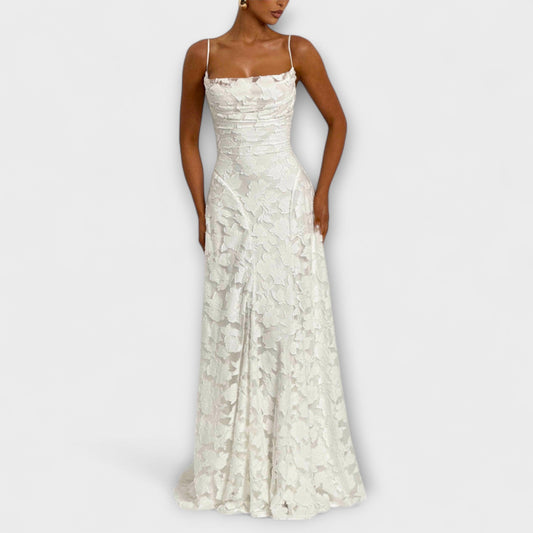Marielle | Floral Lace Wedding Guest Maxi Dress