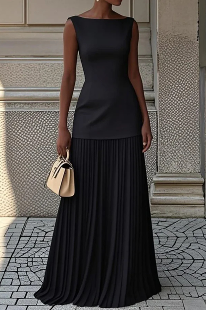Elodie | Pleated Wedding Guest Maxi Dress