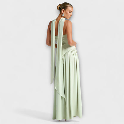 Kiera | Contrast Prom Maxi Dress