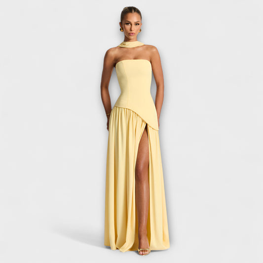 Kiera | Contrast Prom Maxi Dress