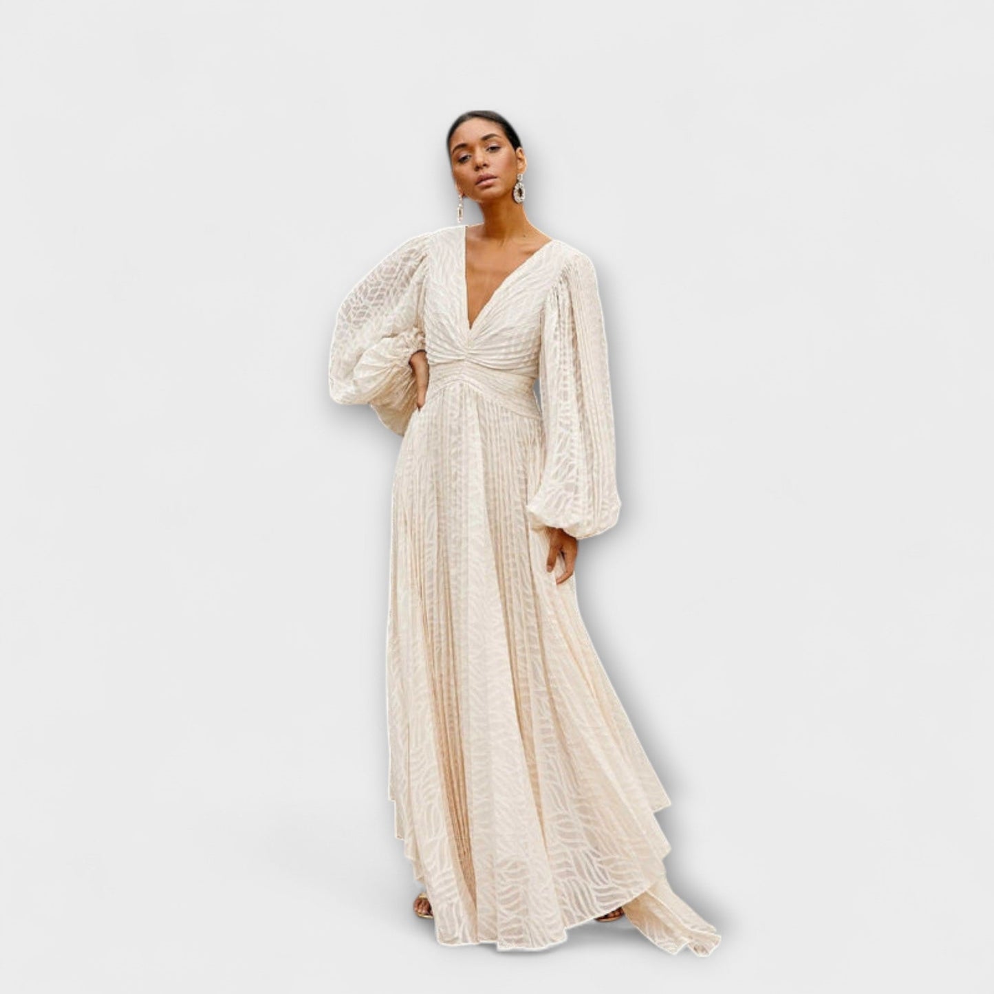 Marielle | Cream Maxi Dress for Summer Events