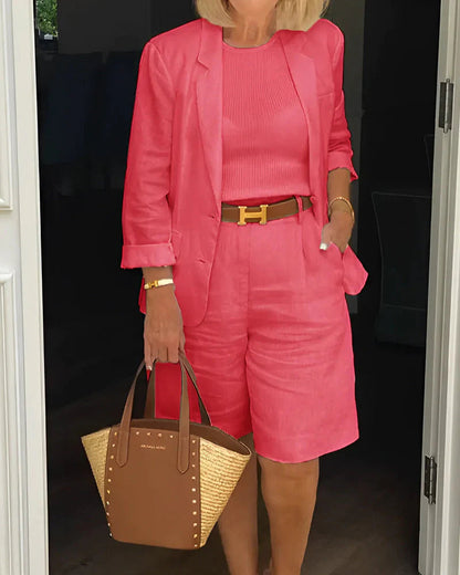 Ghislaine | Tailored Blazer & Shorts Set