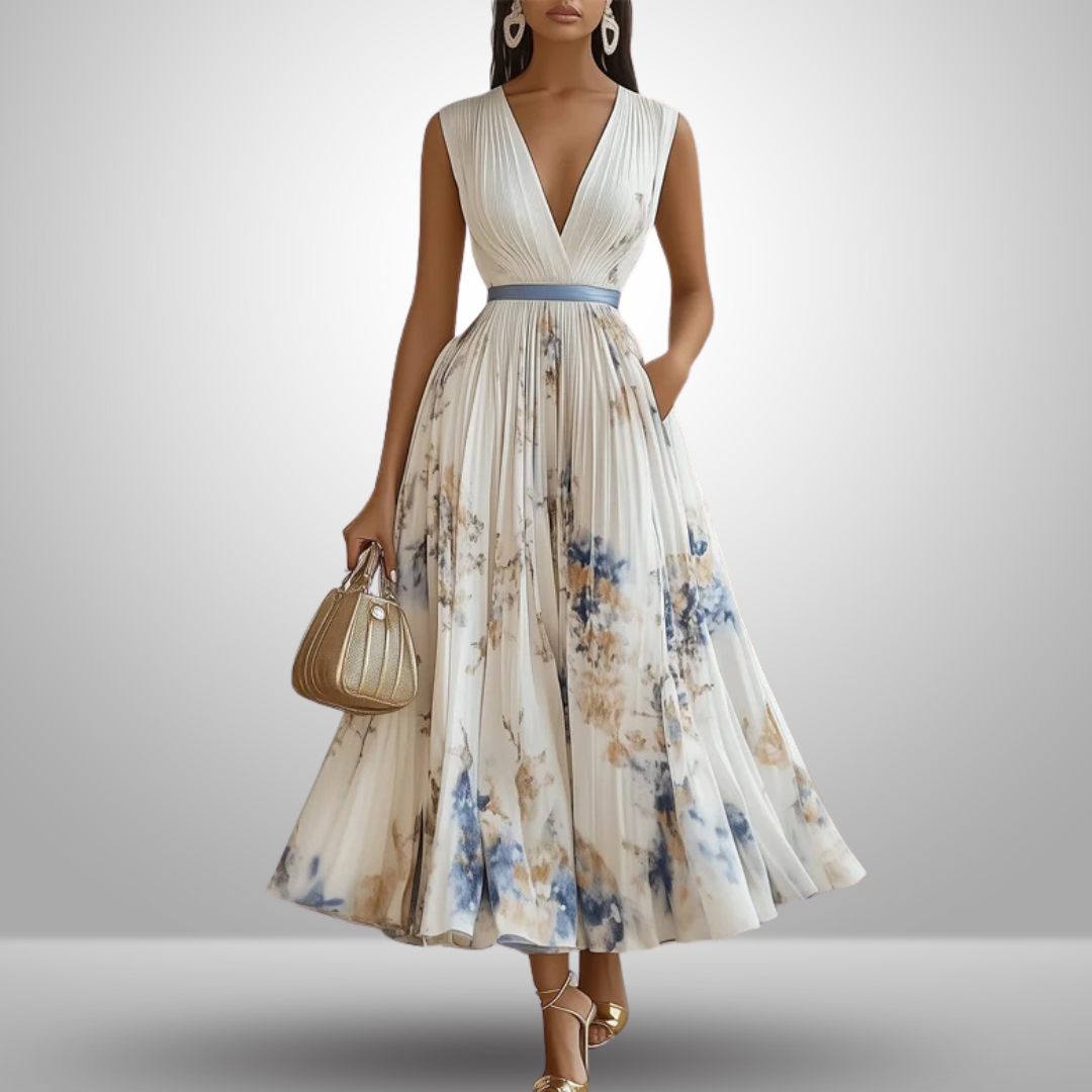 Solene | Watercolor Summer Maxi Dress