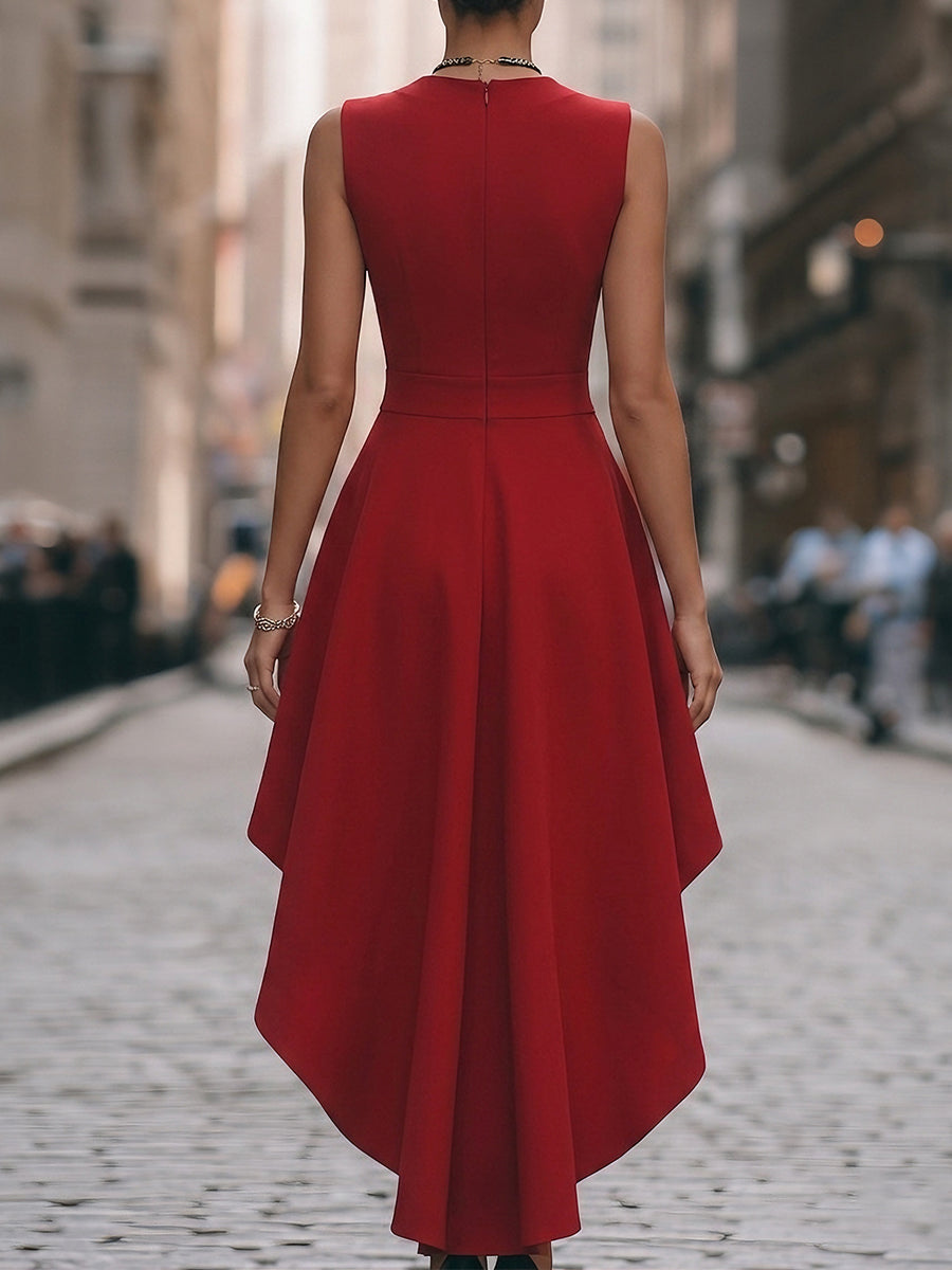 Veralise | High-Low Wrap Midi Dress