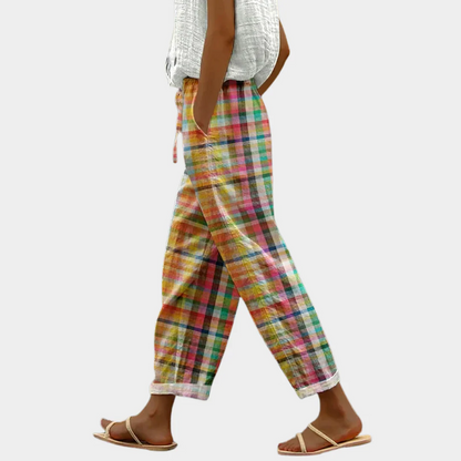 Gaëlle | Checkered Relaxed Pants