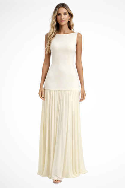 Elodie | Pleated Wedding Guest Maxi Dress