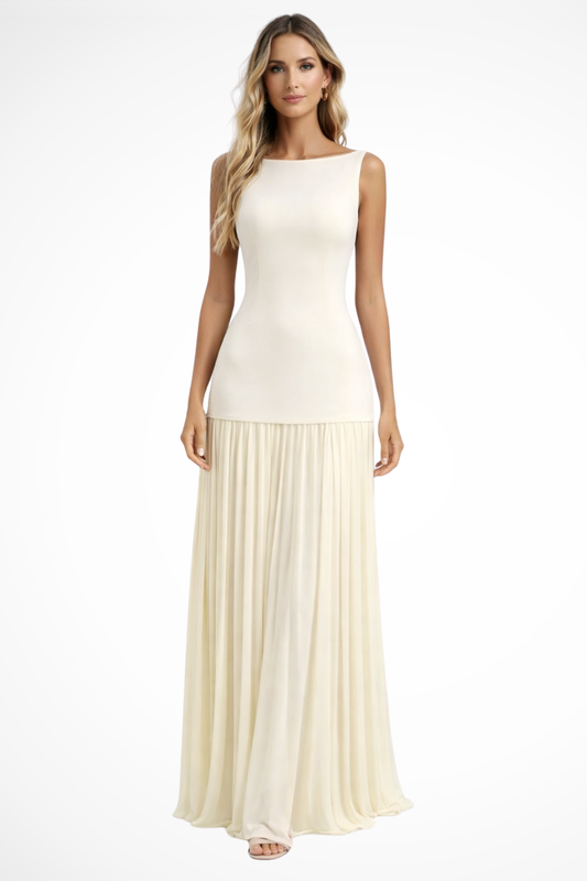 Elodie | Pleated Wedding Guest Maxi Dress