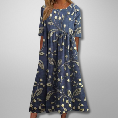 Flora | Floral Loose Fit Midi Dress