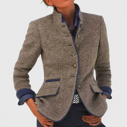 Winona | High Collar Long Sleeve Knit Cardigan