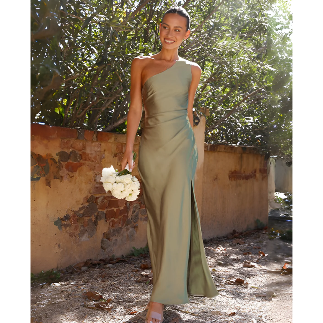 Genevieve | Asymmetric Evening Maxi Dress