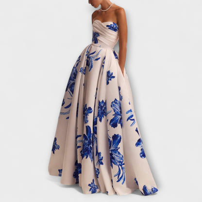 Amara | Off Shoulder Ruffle Floral Prom Maxi Dress