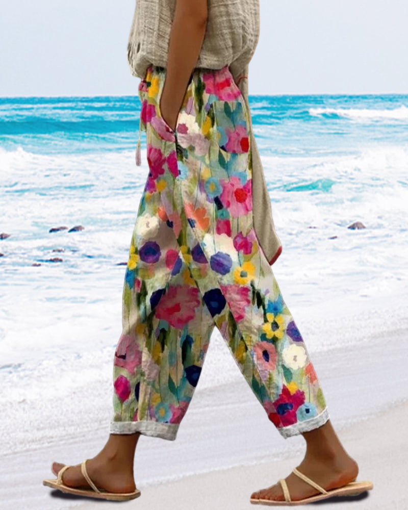 Lunara | Relaxed Floral Print Pants