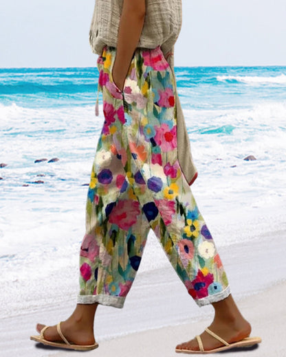 Lunara | Relaxed Floral Print Pants