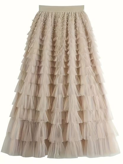 Amalia | Layered Tulle Maxi Skirt