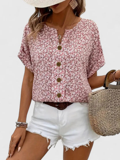 Anouk | Floral Boho Blouse With Puff Sleeves