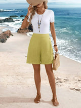 Lucille | Button-Up Relaxed Summer Shorts
