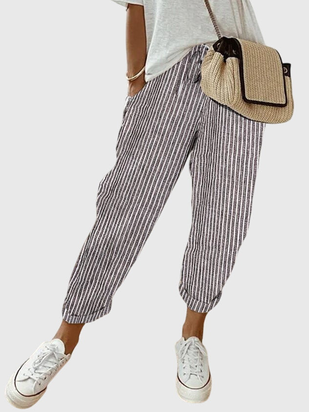 Amelie | High Waist Straight Leg Pants