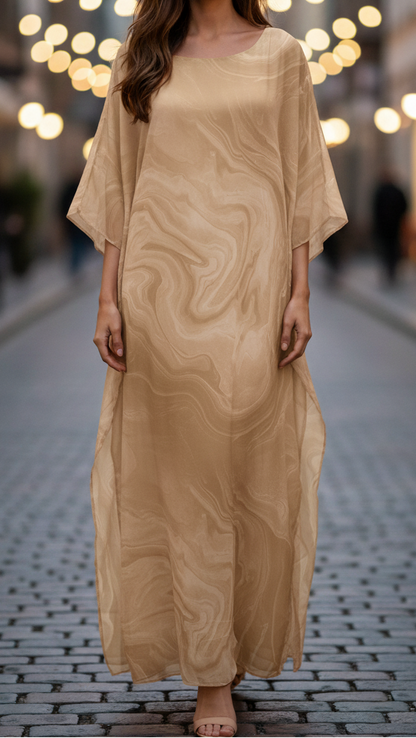 Auralie | Chiffon Kaftan Maxi Dress