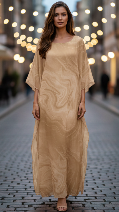 Auralie | Chiffon Kaftan Maxi Dress
