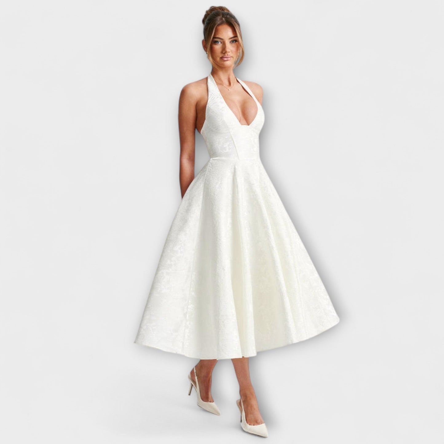 Kiera | Contrast Prom Maxi Dress