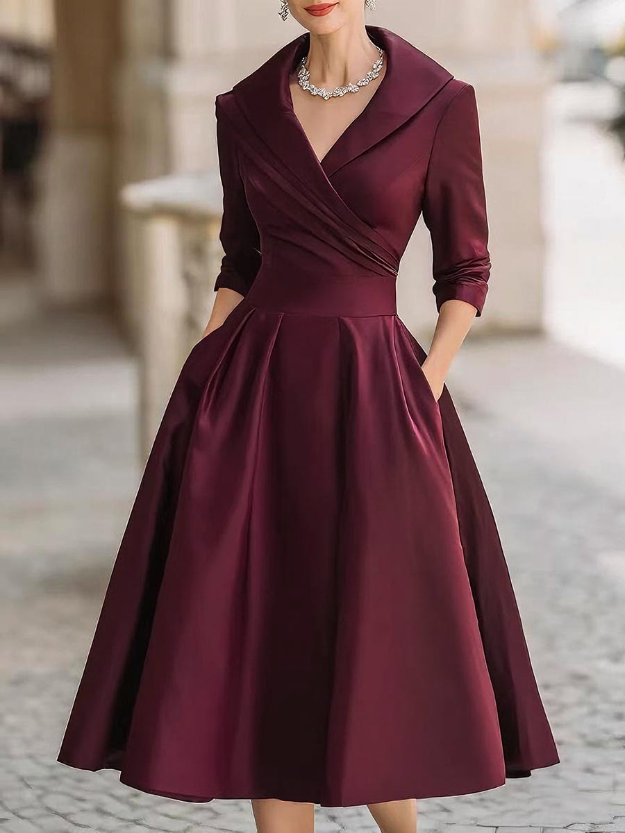 Léa | A-Line Cocktail Midi Dress