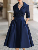 Léa | A-Line Cocktail Midi Dress